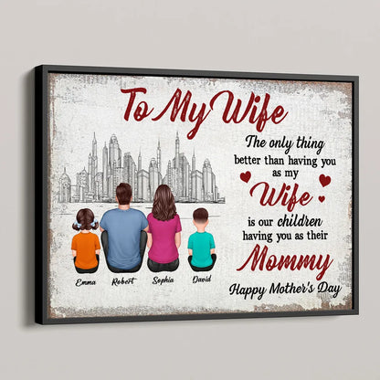 To My Wife - 'Love That Holds Us Together' Personalized Family Poster – Perfect Mother’s Day Gift for Wife or Mom