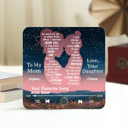 “You’ll Always Be My Little Girl” Acrylic Music Magnet – Personalized Gift for Mom
