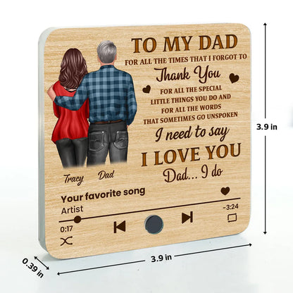Acrylic Music Magnet with Wood Texture, Custom Play Button Design