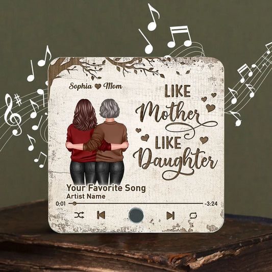 Acrylic Fridge Magnet – “Like Mother Like Daughter” Personalized Music Magnet