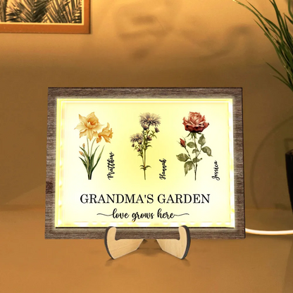 Personalized 2-Layer Wooden LED Plaque – A Heartfelt Gift for Grandma with Custom Design – A Special Gift to Celebrate Love