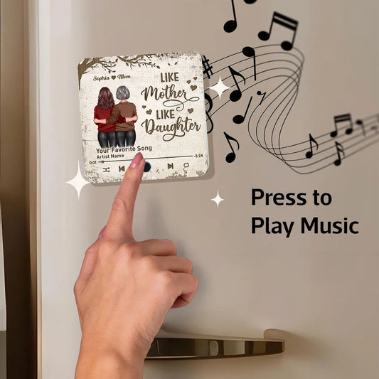 Acrylic Fridge Magnet – “Like Mother Like Daughter” Personalized Music Magnet