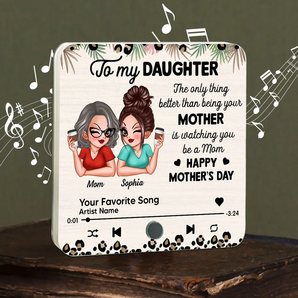 Personalized Acrylic Music Magnet Gift for Daughter