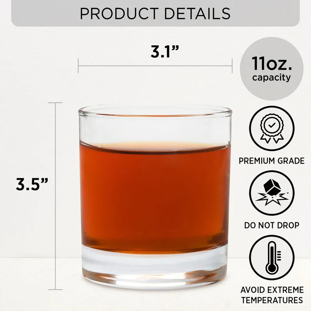 Personalized Brotherhood Whiskey Glass - Funny Gift for Brothers