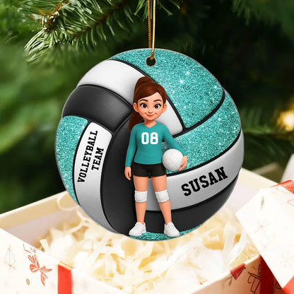 Acrylic Ornament for Volleyball Players | Custom Sporty Design, Gift-Ready Keepsake for Her