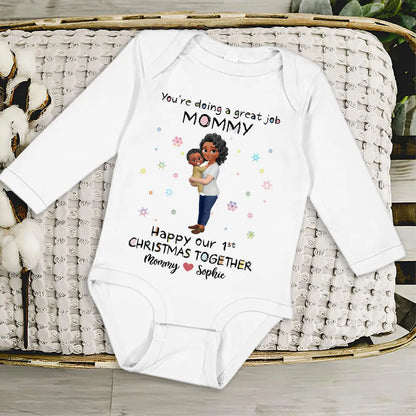 First Christmas Together Baby Onesie – A Loving Gift for Mom and Her Little One