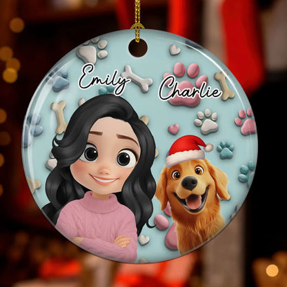 Crystal Ornament with Dog Cartoon Design, High Clarity, Fun and Unique Gift for Pet Lovers