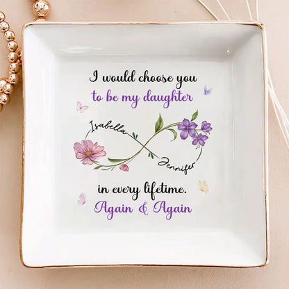 Floral Infinity Jewelry Dish - Gift for Daughter
