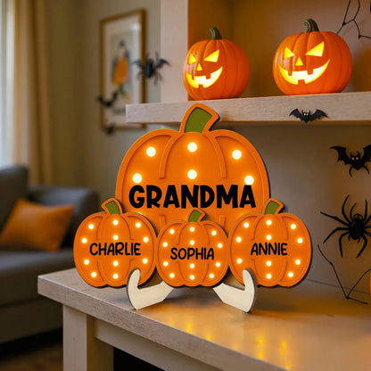 Wooden Plaque with Pumpkin Design, Grandma Theme and Perfect Holiday Gift