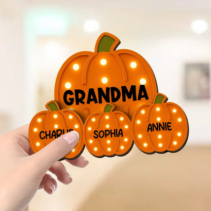 Wooden Plaque with Pumpkin Design, Grandma Theme and Perfect Holiday Gift
