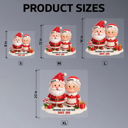 Sticker Decal with Christmas Couple Santa Design, High Clarity, Fun Gift for Holiday Decoration