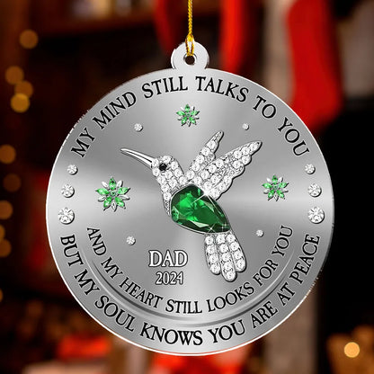 Cardinal Memorial Acrylic Ornament - Personalized Keepsake for Mom, A Heartfelt Christmas Tree Gift That Brings Comfort