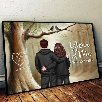 You & Me Custom Couple Poster - Perfect Gift for Anniversaries, Valentine's Day & Weddings - Cherished Love Keepsake