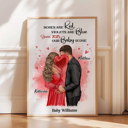 Custom Poster - A Heartfelt Gift for Expecting Couples, Perfectly Capturing the Beautiful Moments of Your Growing Family