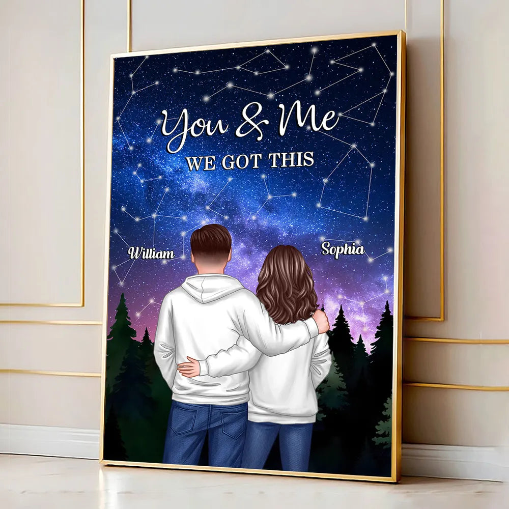 Under the Stars Personalized Couple Poster - A Unique Gift for Valentine’s Day & Anniversaries