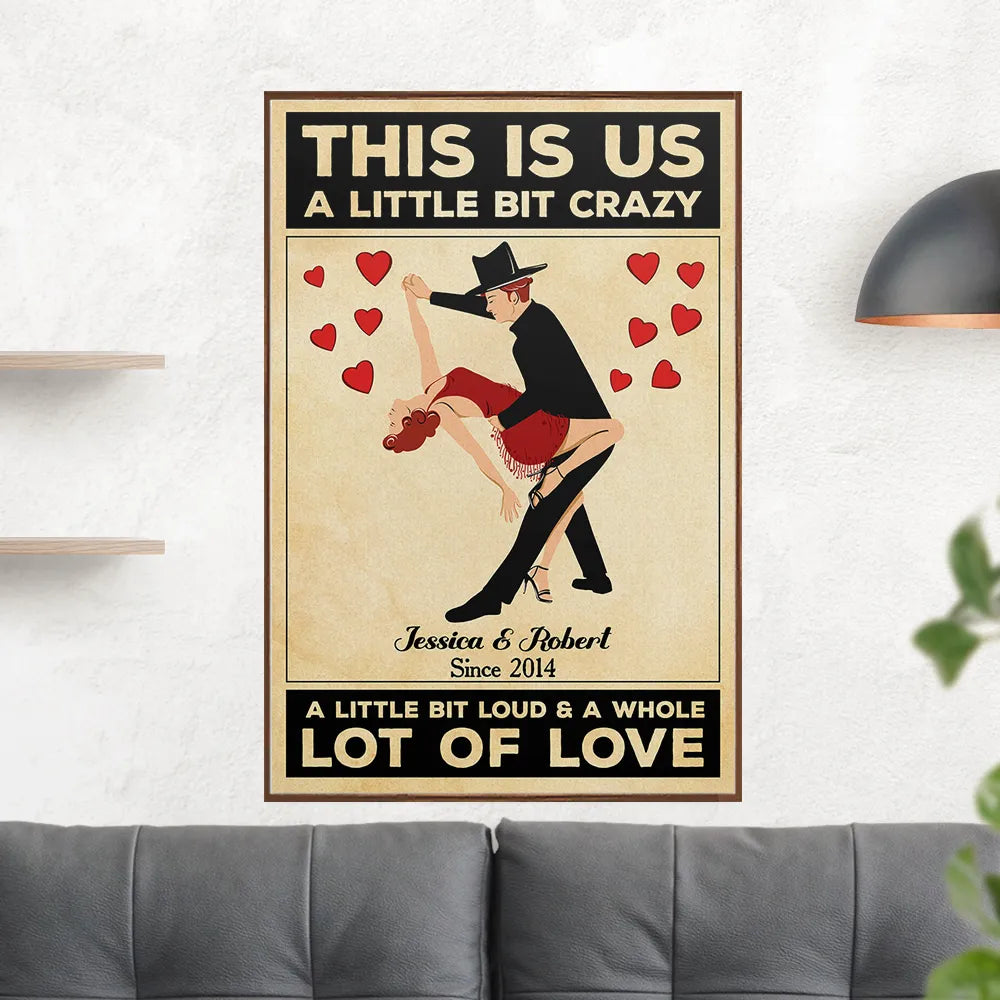 Personalized Poster, This Is Us Vintage Dancing Couple Wall Art, Unique Gift For Couple
