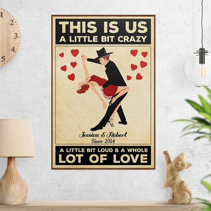 Personalized Poster, This Is Us Vintage Dancing Couple Wall Art, Unique Gift For Couple
