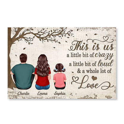 Personalized Family Poster Back View This Is Us Quote Wall Art Unique Gift for Mom or Parents
