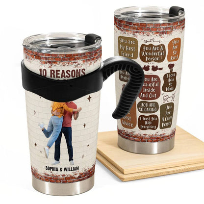 ‘10 Reasons of Love’ Customizable Photo Tumbler - Personalized with Your Special Memories