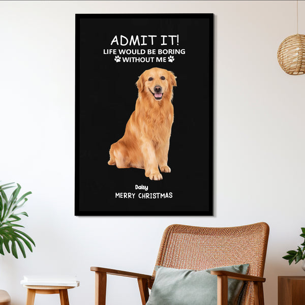 Personalized Christmas Poster - Funny Pet - Themed Gift Poster