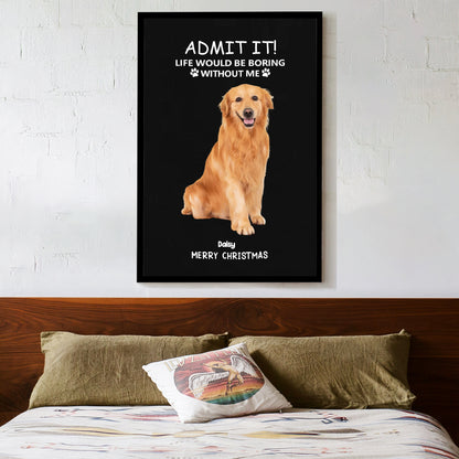 Personalized Christmas Poster - Funny Pet - Themed Gift Poster
