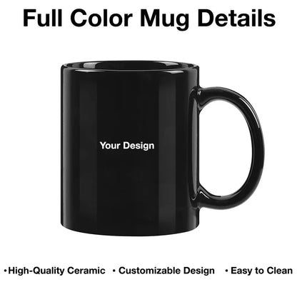 Dog Dad Mug - World's Best design, cartoon man & dog with Santa hat, personalized, creative Christmas gift for Dad