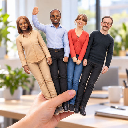 Personalized Photo Squishy Plush Doll, Handheld Poseable Mini Me, Unique Gift for Friends