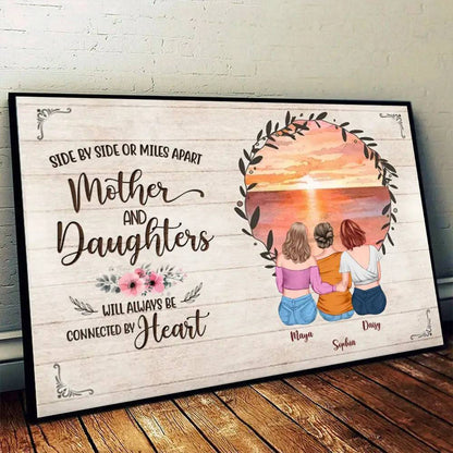 Eternal Maternal - Personalized Sunset Canvas/Poster - The Enduring Love Between Mother & Children