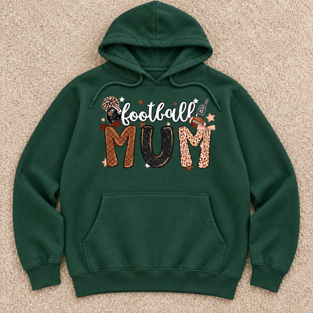 Personalized Football Mama Hoodie & Sweatshirt, Retro Game Day Shirt, Custom Gift for Football Moms