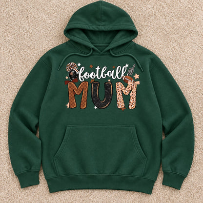 Personalized Football Mama Hoodie & Sweatshirt, Retro Game Day Shirt, Custom Gift for Football Moms