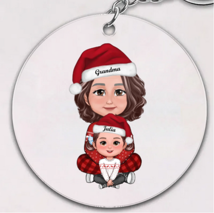 Personalized Grandma and Grandchild Christmas Ornament - Custom Family Gift Keepsake for Holiday Memories