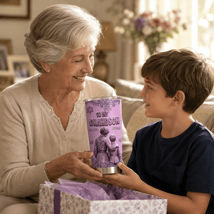 Personalized Grandchildren Tumbler, Custom Names & Multiple Grandkids, Meaningful Gift from Grandma for Granddaughter or Grandson