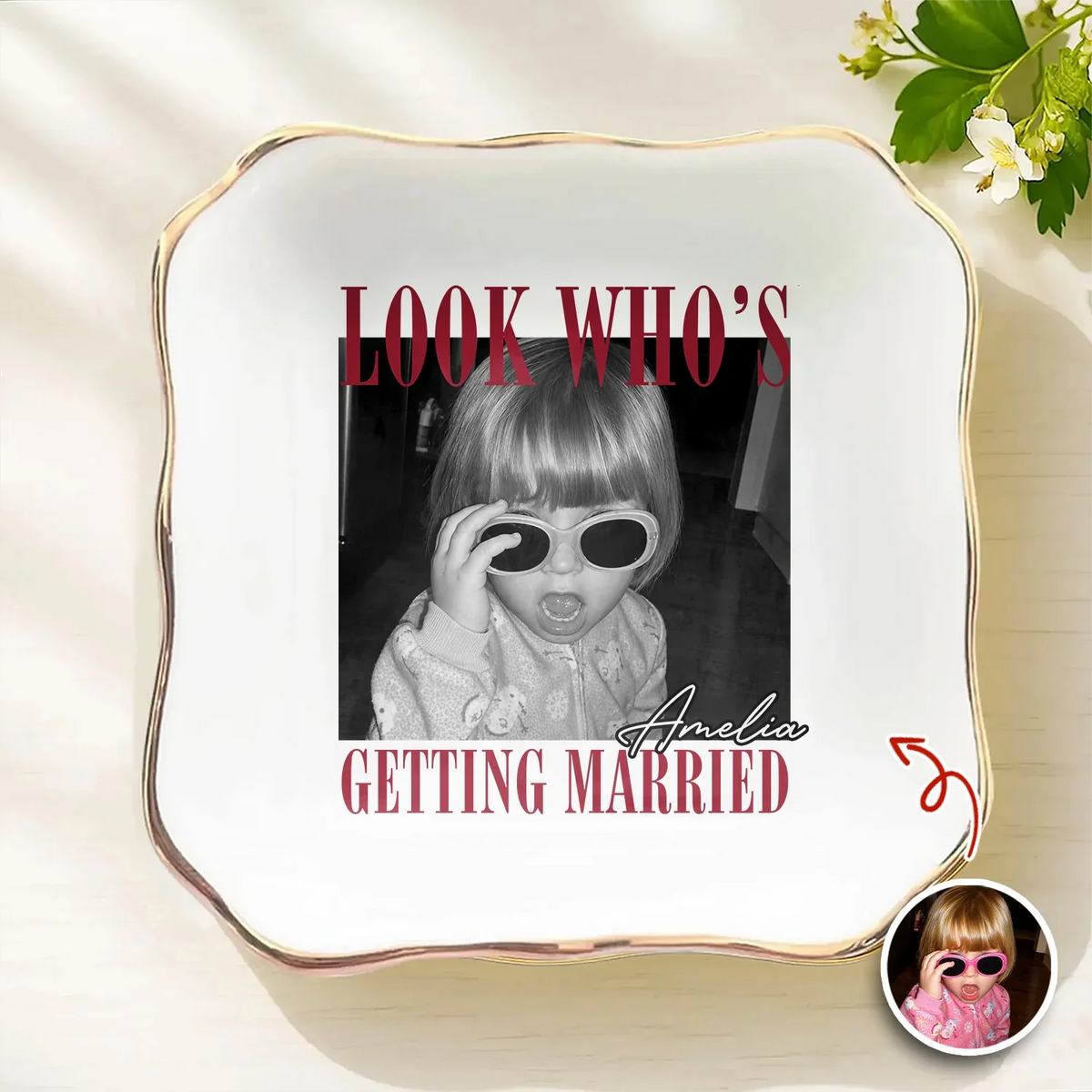 Personalized Black & White Sticker Decal, Look Who's Getting Married Car Window, Unique Gift for Bride To Be