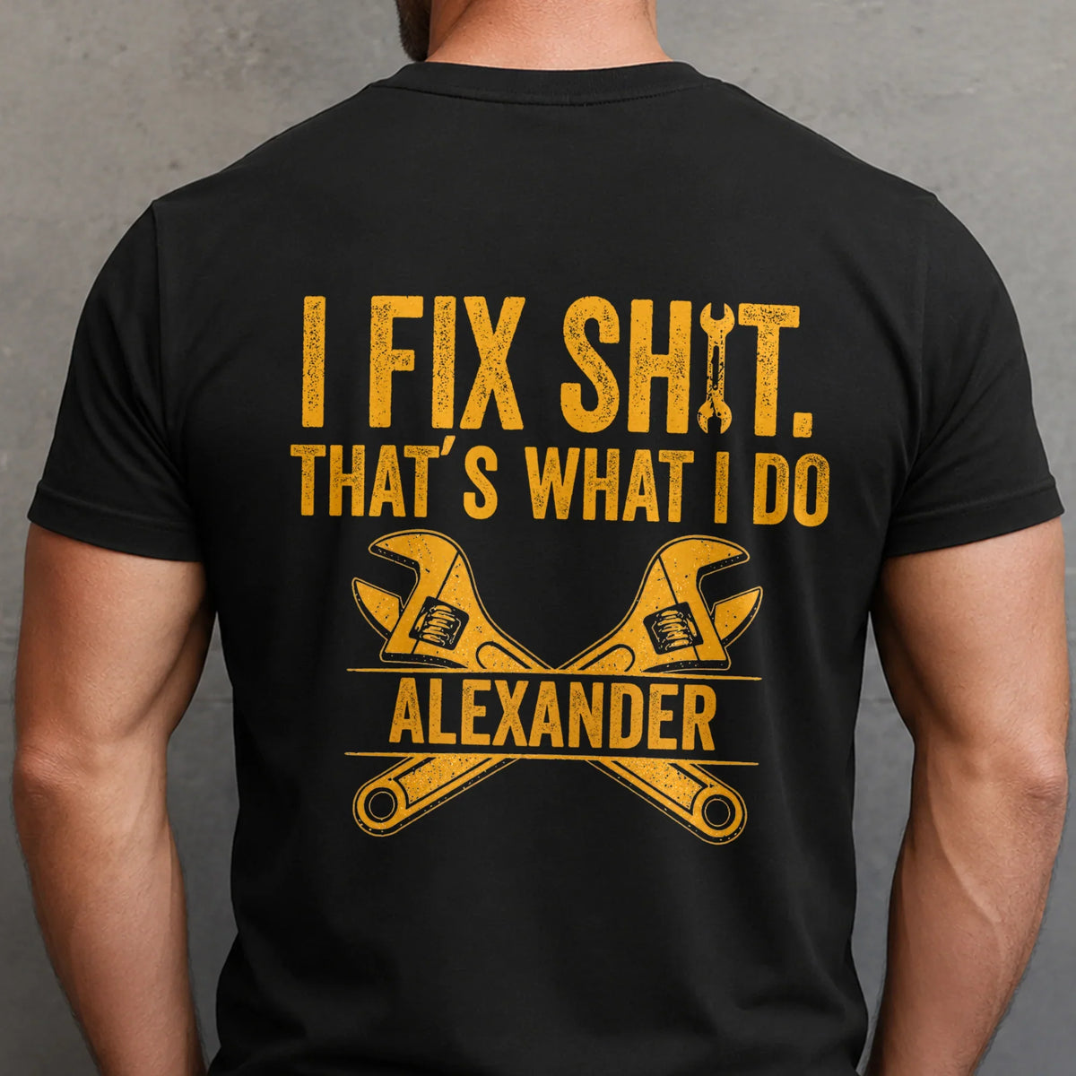 Funny Wrench Quote Classic Tee, Personalized Creative Gift for Husband, Grandpa & Mechanic
