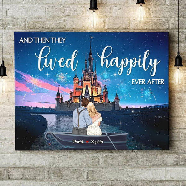 Enchanted Ever After - Personalized Poster or Canvas "And They Lived Happily Ever After" - The Perfect Gift to Cherish Love Stories
