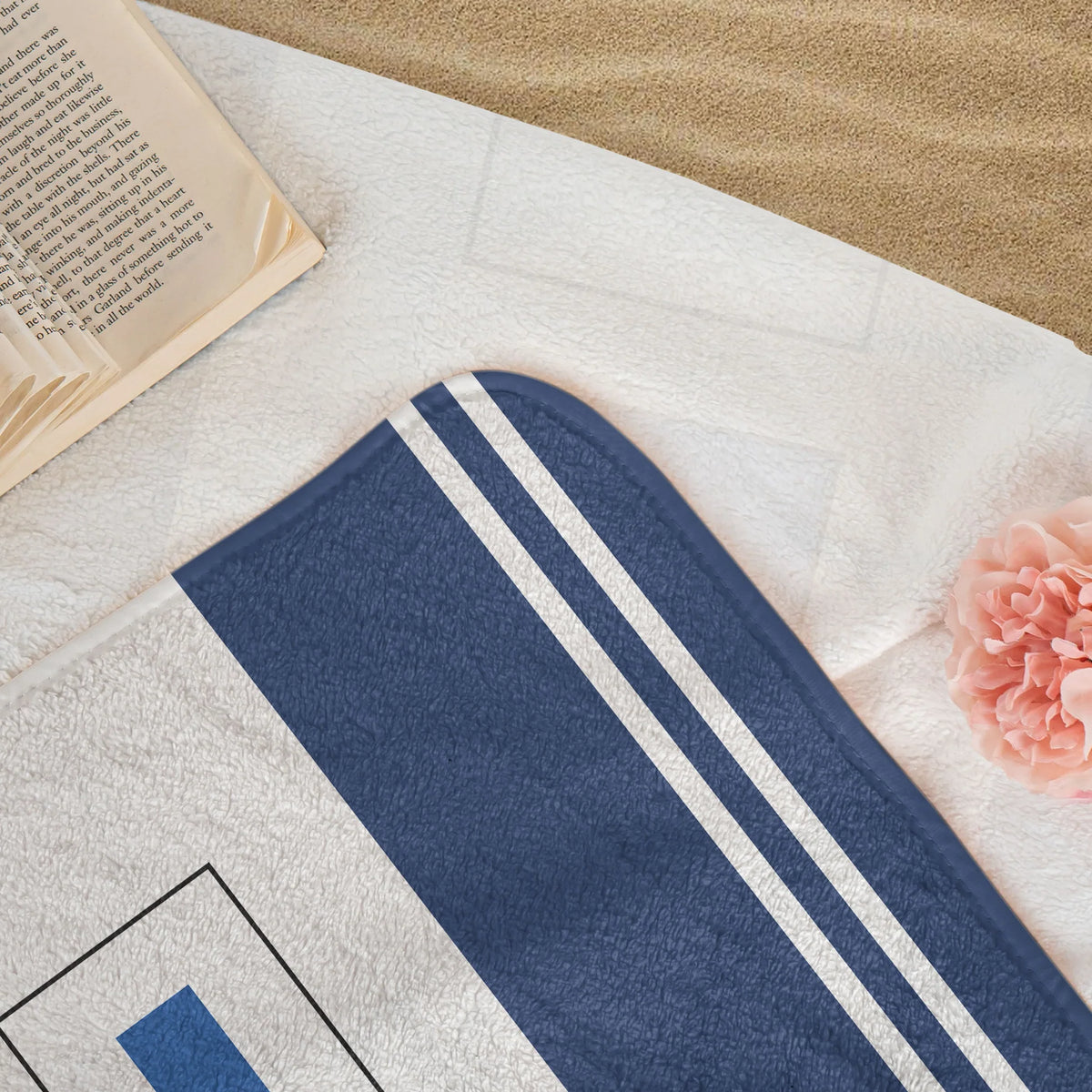 Personalized Nautical Flag Name Beach Towel for Pool or Beach Trips - Unique Travel-Friendly Gift