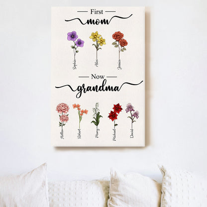 Customized Family Poster/Canvas - Personalized Gift for Mother's Day