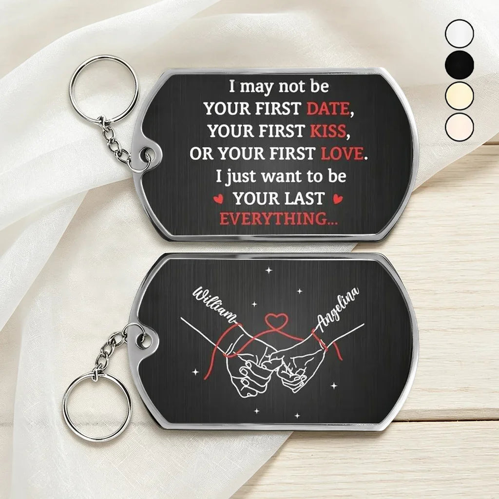 Metal Keychain with Love Quote and Linked Pinkies, Personalized Romantic Keepsake, Unique Gift for Your Partner
