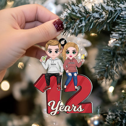 Gifts For Couple - Personalized Car Ornament For Anniversary