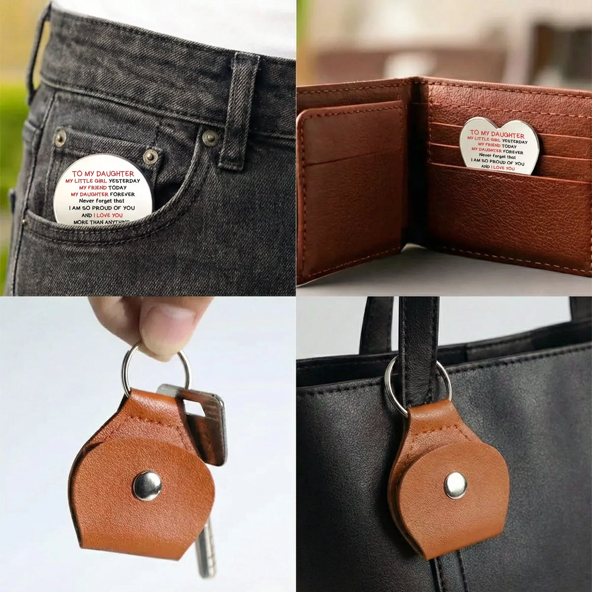 Pocket Hug Token From Mom, A Daily Reminder I Love You and I'm Proud of You, Personalized Keepsake Gift