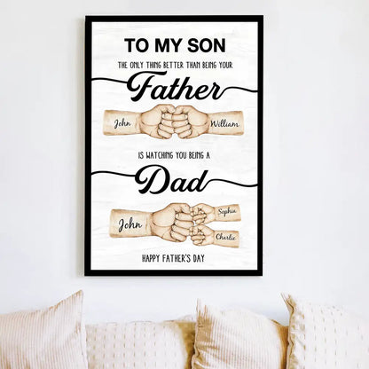 Heartfelt Plaque Gift – “Better than being your Father/Mother” – Special Father’s Day Tribute for Son