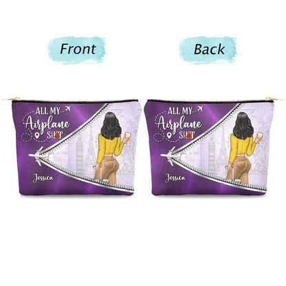 All My Travel Crap - Ultimate Gift For Traveling Lovers, Travelers, Women - Personalized Cosmetic Bag