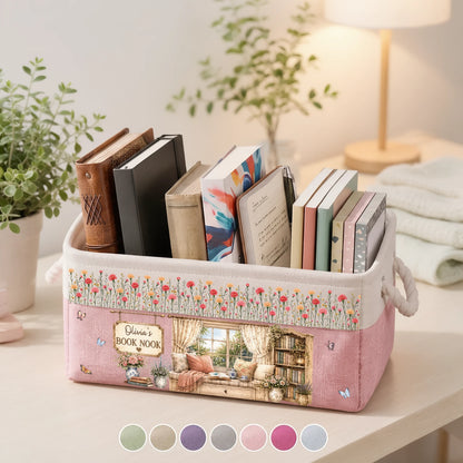 Cotton Linen Rope Basket, Personalized Cozy Reading Corner Design, Creative Gift for Readers
