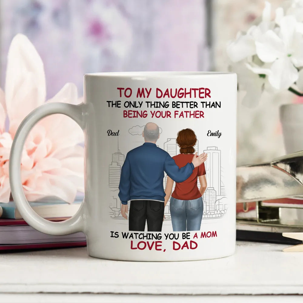 To My Daughter – Father or Mother & Daughter Back View Mug, Keychain, Canvas & More, A Heartfelt Gift from Dad or Mom for Mother’s Day or Birthday