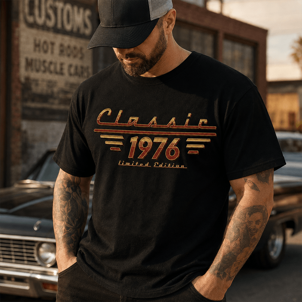 Classic Tee with Retro Limited Edition Design, Personalized Gift for Dad, Husband or Friend