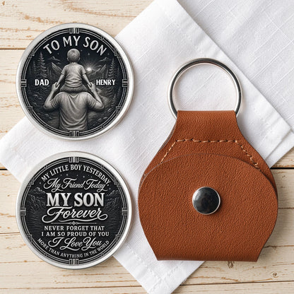 Personalized Pocket Hug for Son, Dad and Son Shoulder Ride, Unique Creative Gift