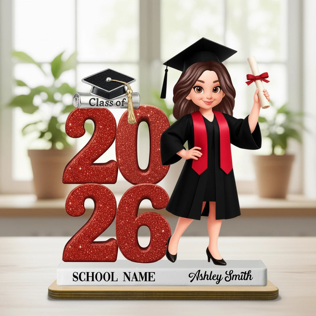 Personalized Graduation Acrylic Light Box with Cap and Diploma, Custom ...