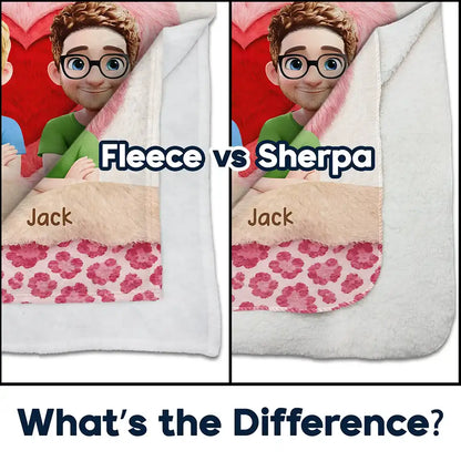 This Is Our Cuddle Blanket Personalized Fleece Blanket with Adorable Couple Illustration - Sweet Cozy Gift for Couples