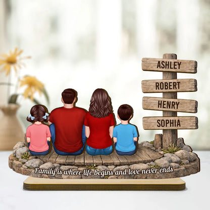 2-Layer Wooden Plaque Personalized Family Keepsake With Heartfelt Message, Cozy Living Room Decor, Unique Gift for Parents