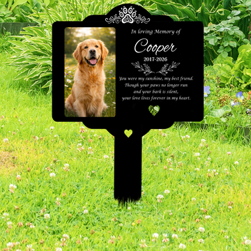 Personalized Dog Memorial Metal Garden Stake, In Loving Memory Tribute, Creative Sympathy Gift for Pet Owner